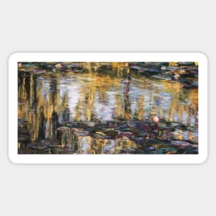 Willow reflections, Monets Garden, Giverny Sticker